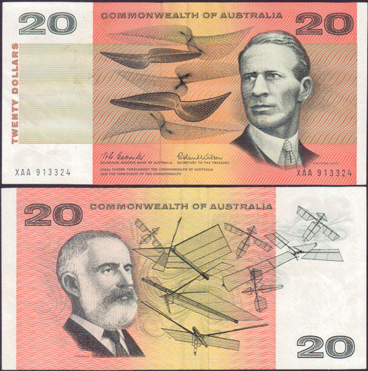 1966 Australia $20 Coombs/Wilson (1st prefix) EF L002079